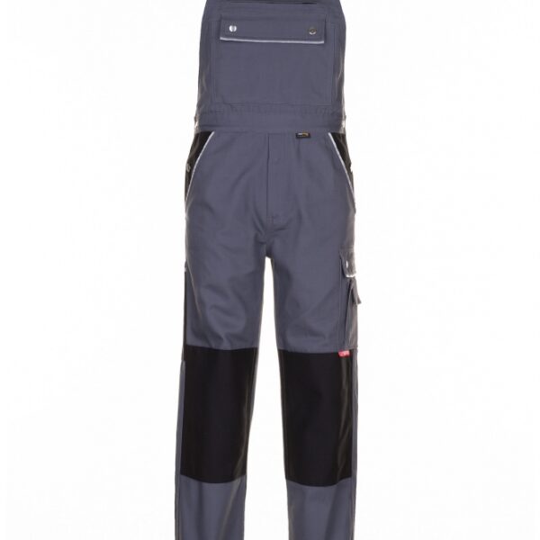 Planam 2133 Canvas Work dungarees pure grey/black
