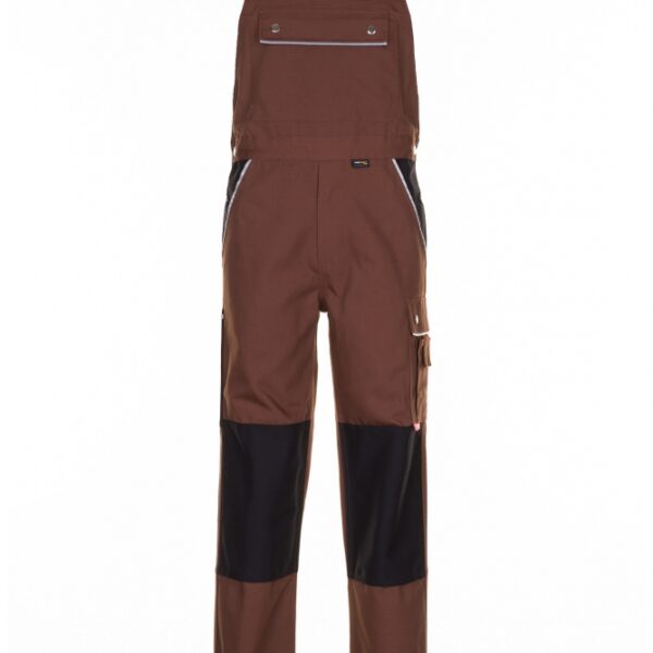 Planam 2136 Canvas Work dungarees pure brown/black