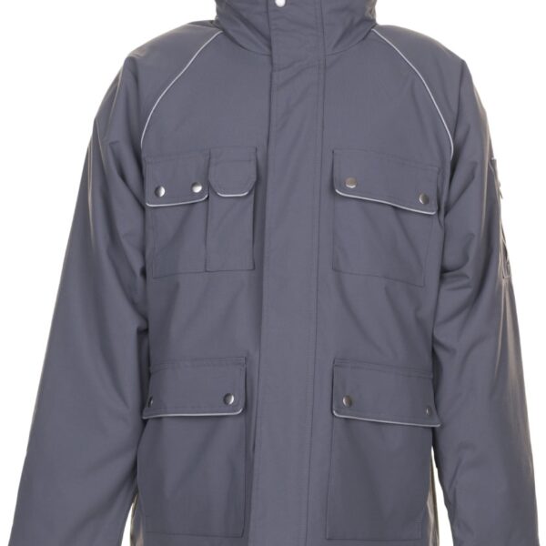 Planam 2193 Heavy-duty Winter Parka Canvas 320 grey/black S-4XL