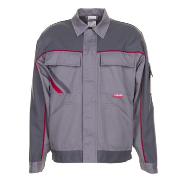 Planam 2311 Highline Working jacket zinc/slate/red