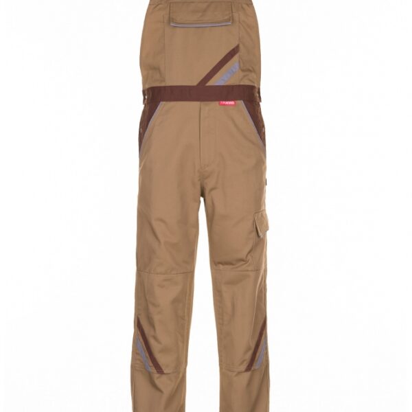 Planam 2334 Highline work Dungarees - beige-brown-zinc