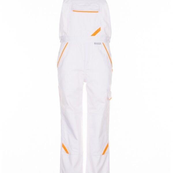 Planam 2337 Highline work Dungarees pure white/ yellow