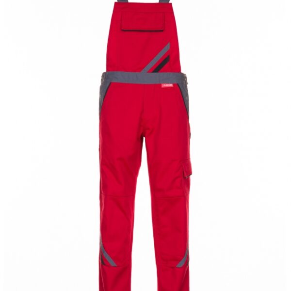 Planam 2392 HIGHLINE Women´s working dungarees red/slate/black