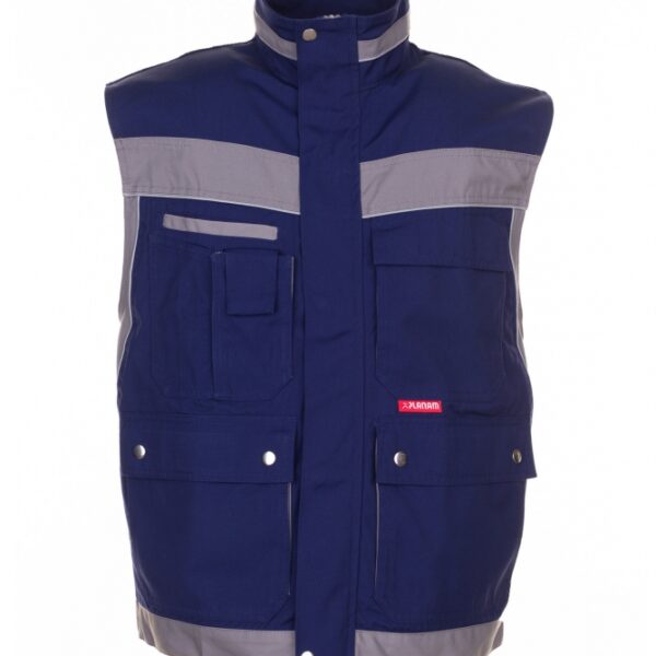Planam 2532 Plaline Mens work vest navy/zinc XS - 4XL