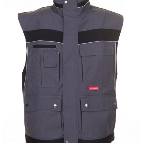 Planam 2536 Plaline Mens work vest slate/black XS - 4XL