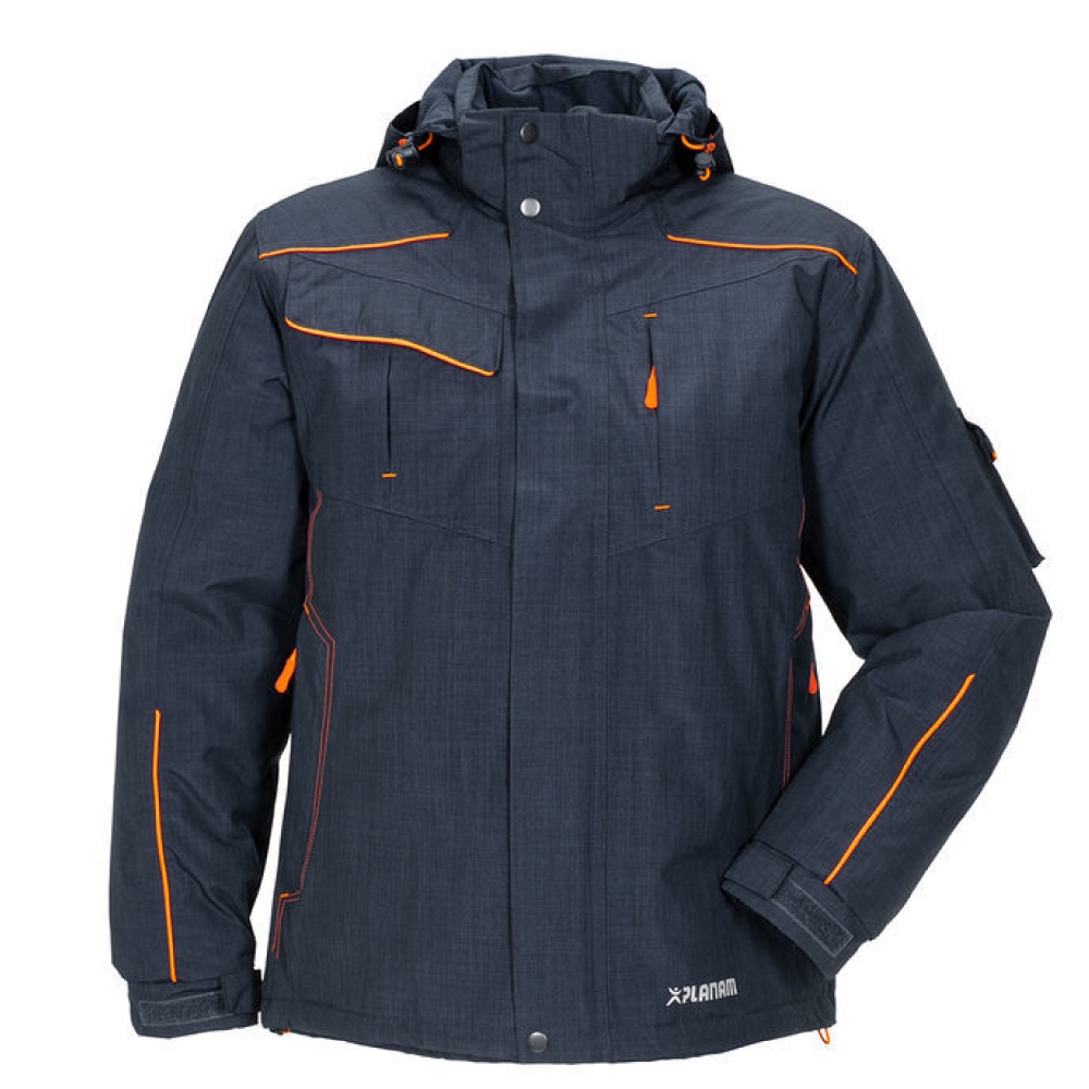 Planam 3395 Outdoor Neon jacket navy/orange