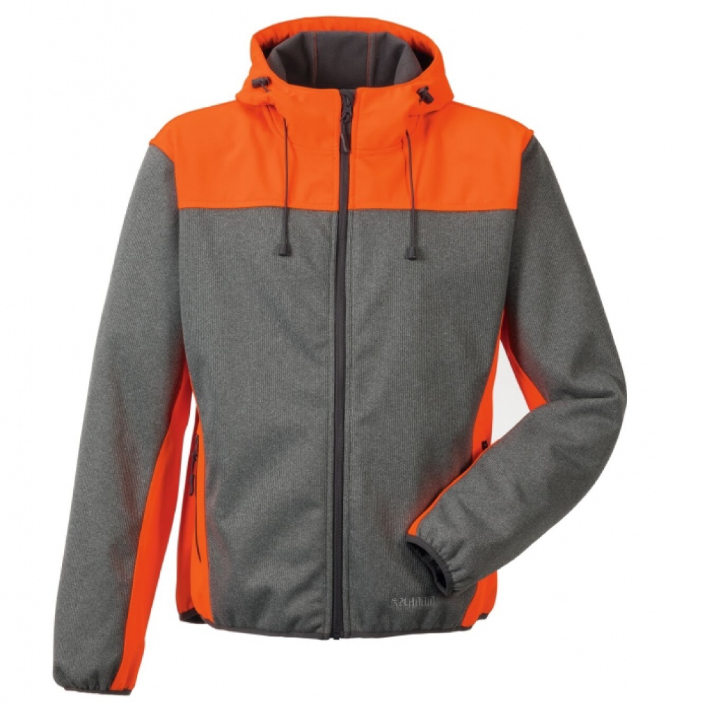 Planam 3732 Outdoor Softshell two tone jacket gray/orange XS/4XL