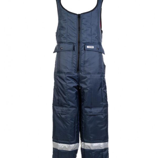 Planam 5123 Cold Sorage dungaree navy, red lining