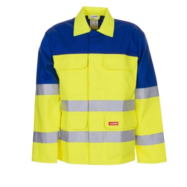 Planam 5202 Major Protect multinorm high visibility jacket yellow/blue