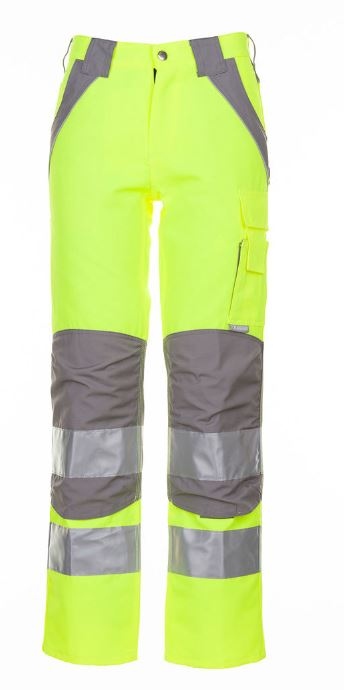 Planam Plaline High Visible 5611 Trousers yellow/zinc