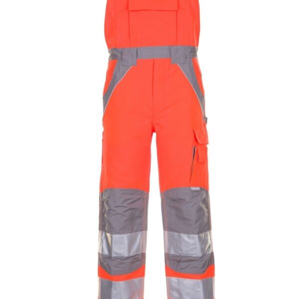 Planam 5620 Plaline High Visibility dungarees orange/zinc