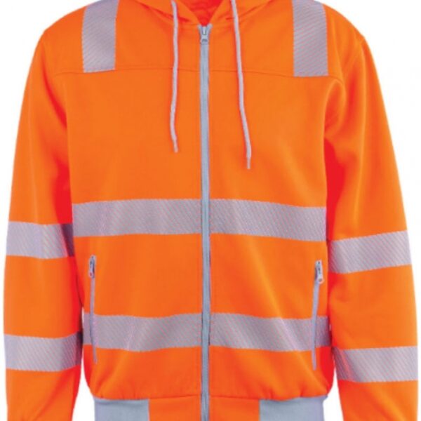High Visibility Zip Up Hoodie XS-4XL orange/zinc, Planam 5800 Norit