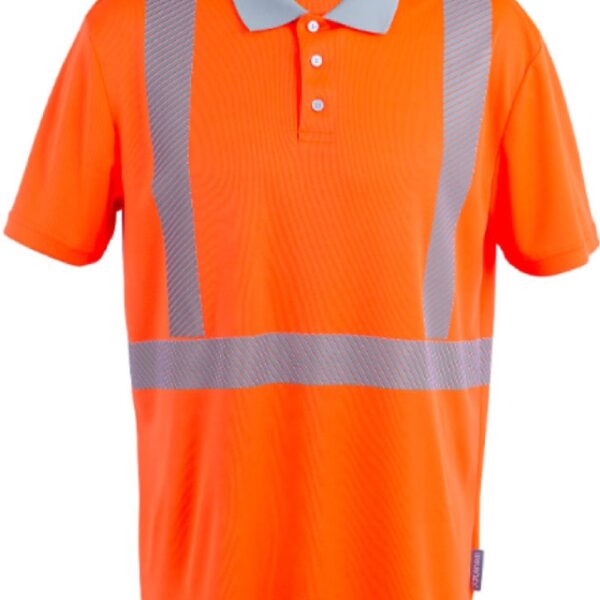 High Visibility Polo Shirt EN20471 orange XS-4XL, Planam 5890