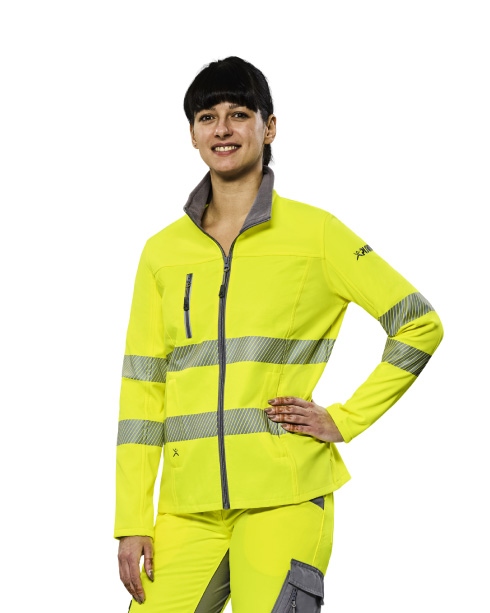 Women’s High Visibility Hybrid Jacket ISO 20471 yellow, Planam 5906