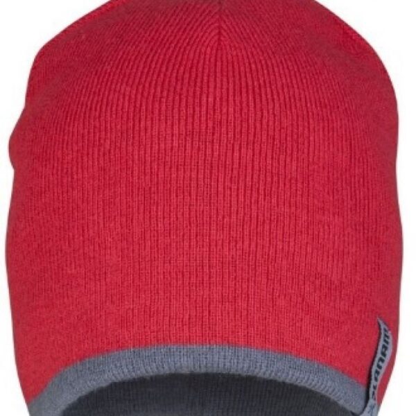 Planam 6022 Knitted hat 2-tone lightweight and reversible red/slate