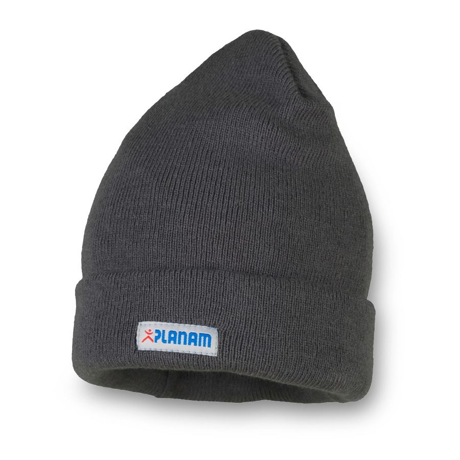 Planam 6037 Winter Thinsulate hat with turn-up brim slate