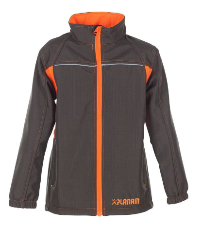 Planam 6132 Junior Kids Softshell jacket Olive/orange
