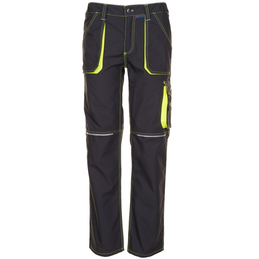Planam 6220 Basalt Neon Workwear trousers anthracite/yellow