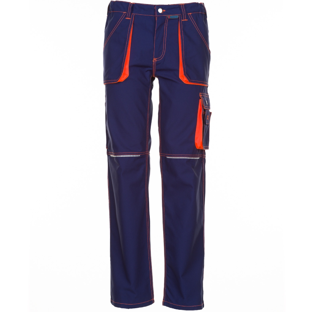 Planam 6221 Basalt Neon Workwear trousers navy/orange