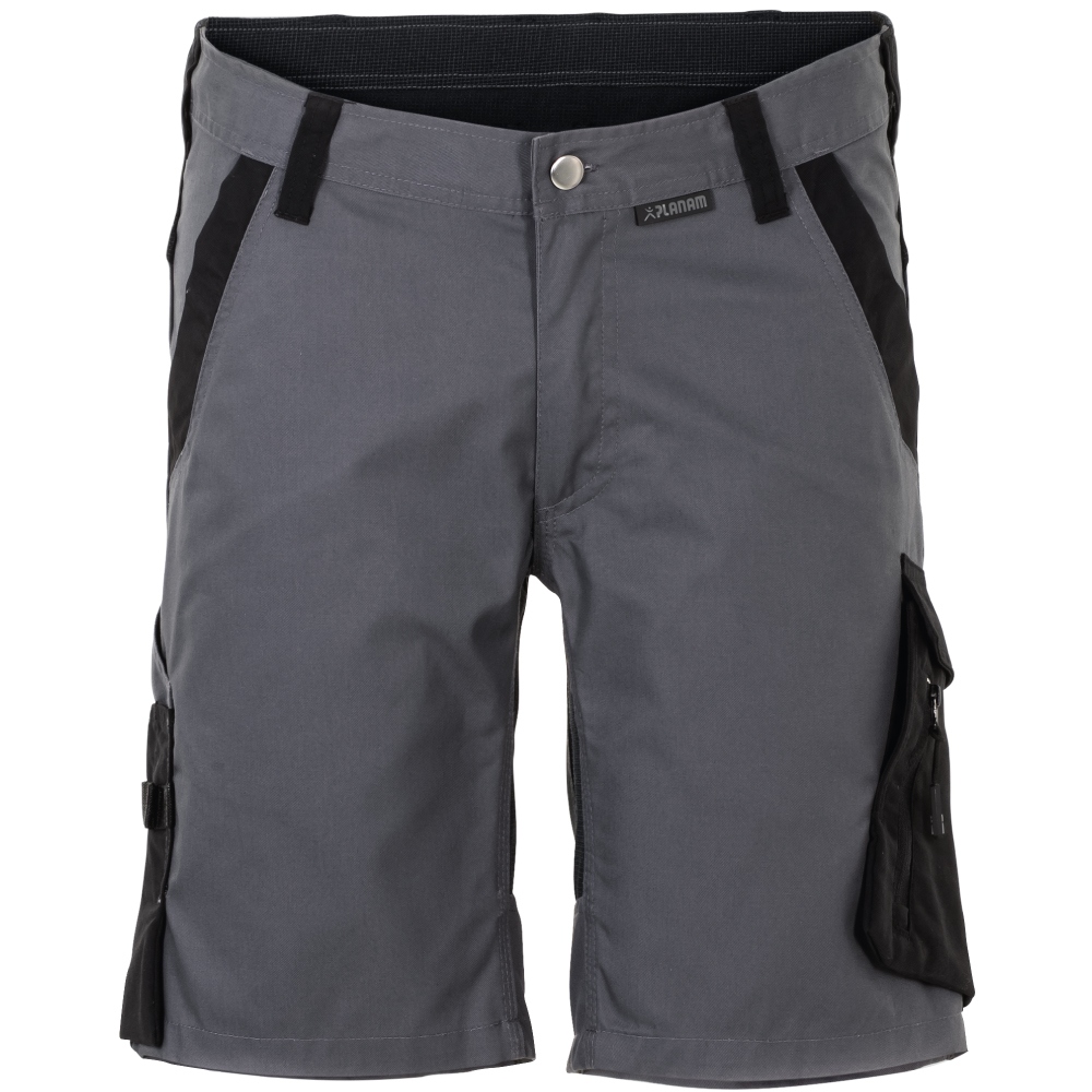 Planam 6451 NORIT Men's work shorts modern, dark gray/black XS-4XL