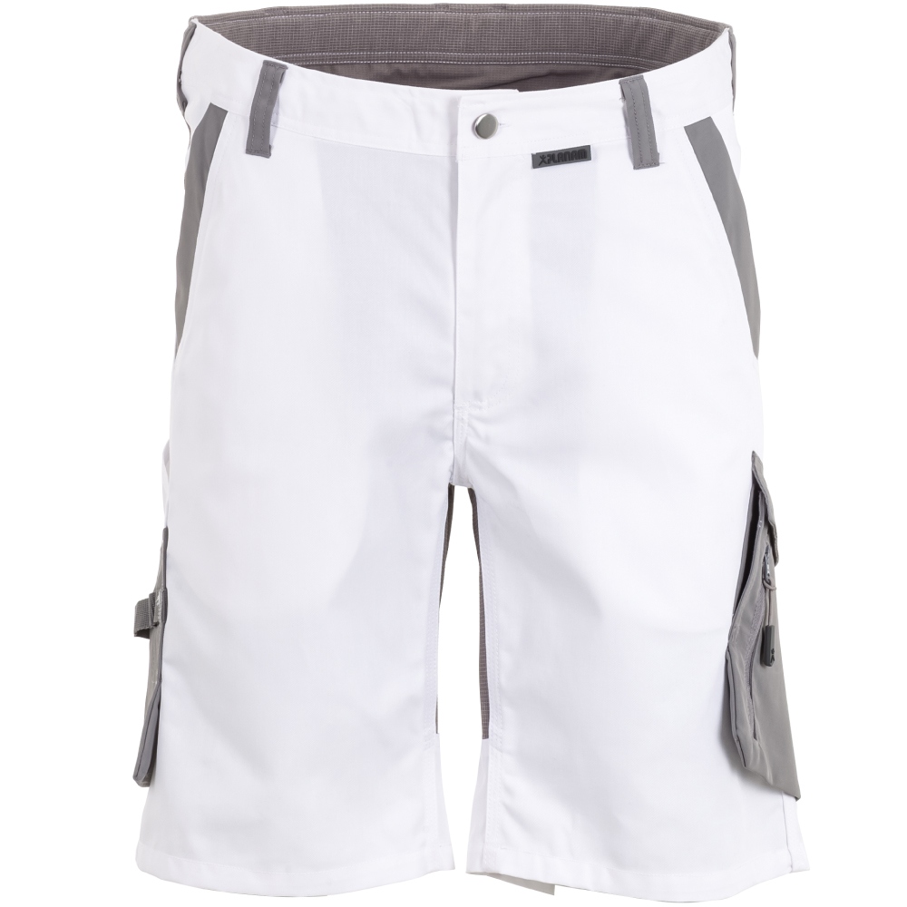 Planam 6458 NORIT Men's work shorts modern white/lightgrey XS-4XL