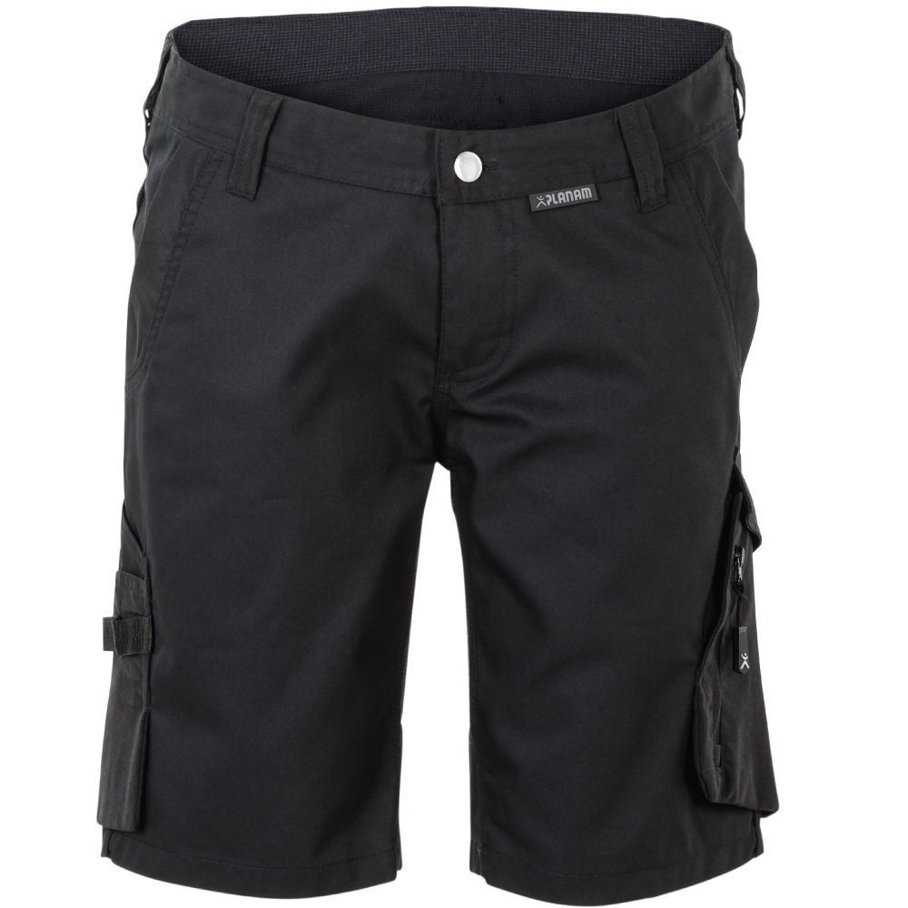 Planam 6460 NORIT Women's work shorts, modern black XS-4XL