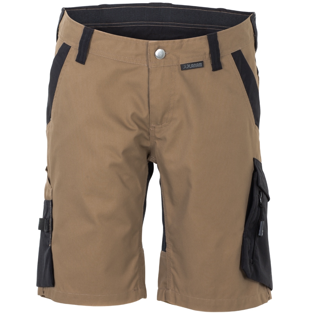Planam 6463 NORIT Women's work shorts, modern sand/black XS-4XL