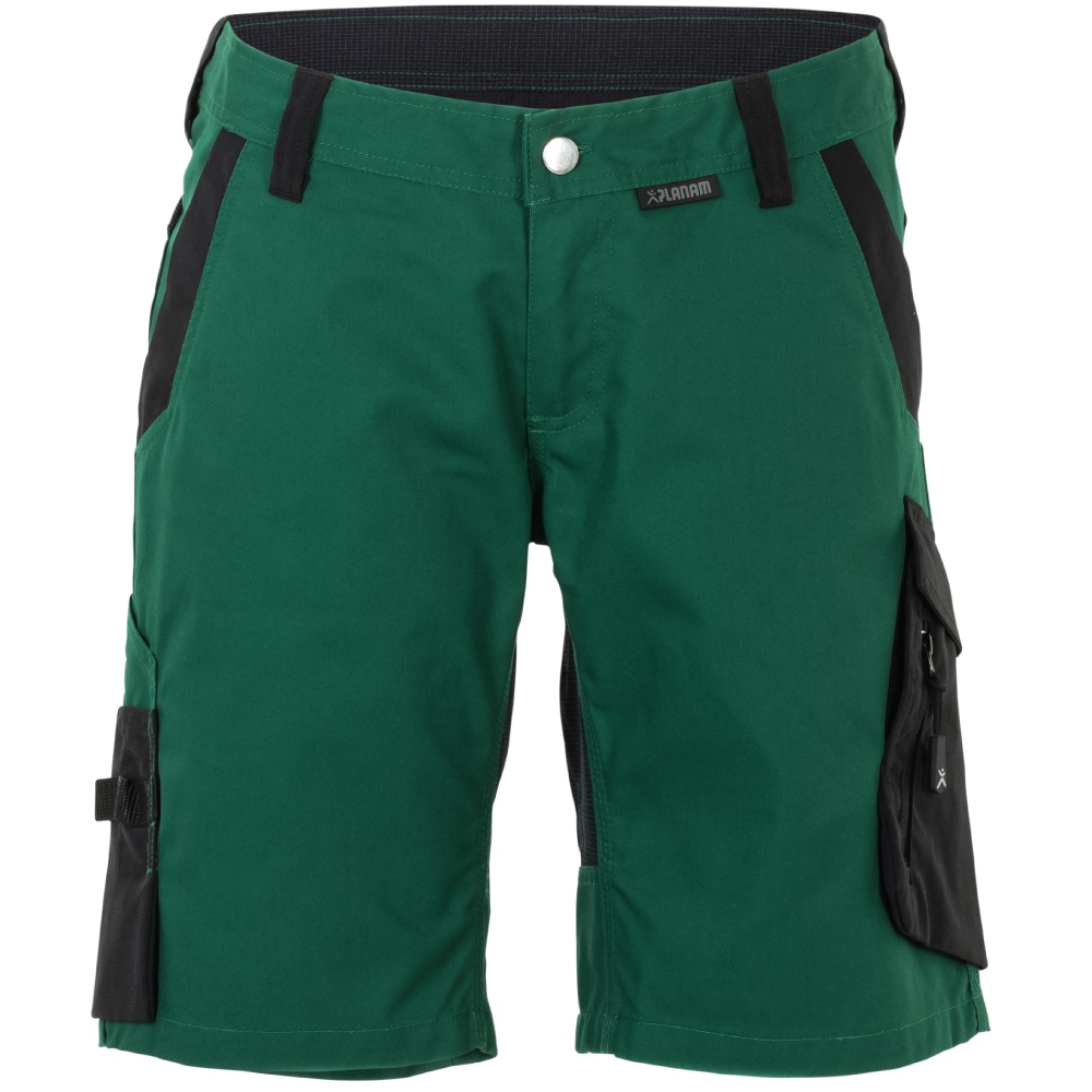 Planam 6464 NORIT Women's work shorts, modern green/black XS-4XL