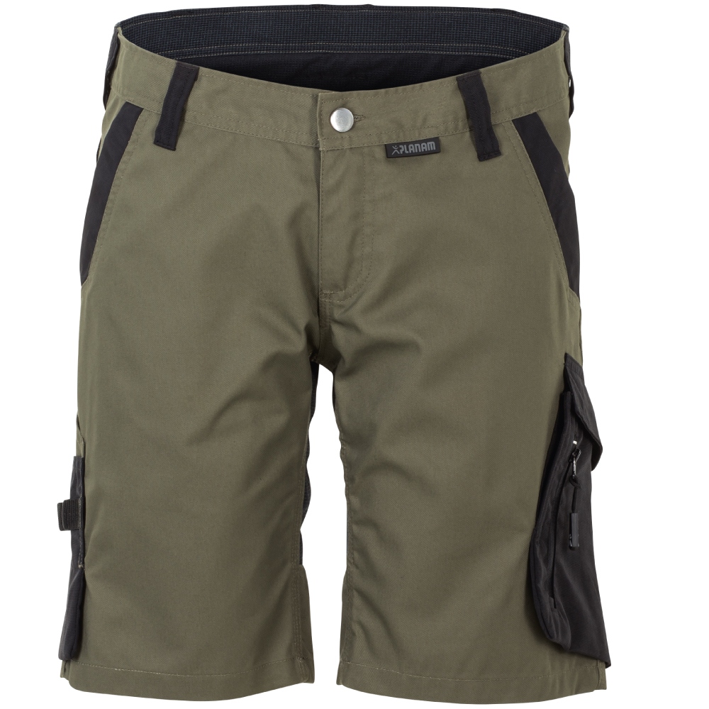 Planam 6465 NORIT Women's work shorts, modern olive/black XS-4XL