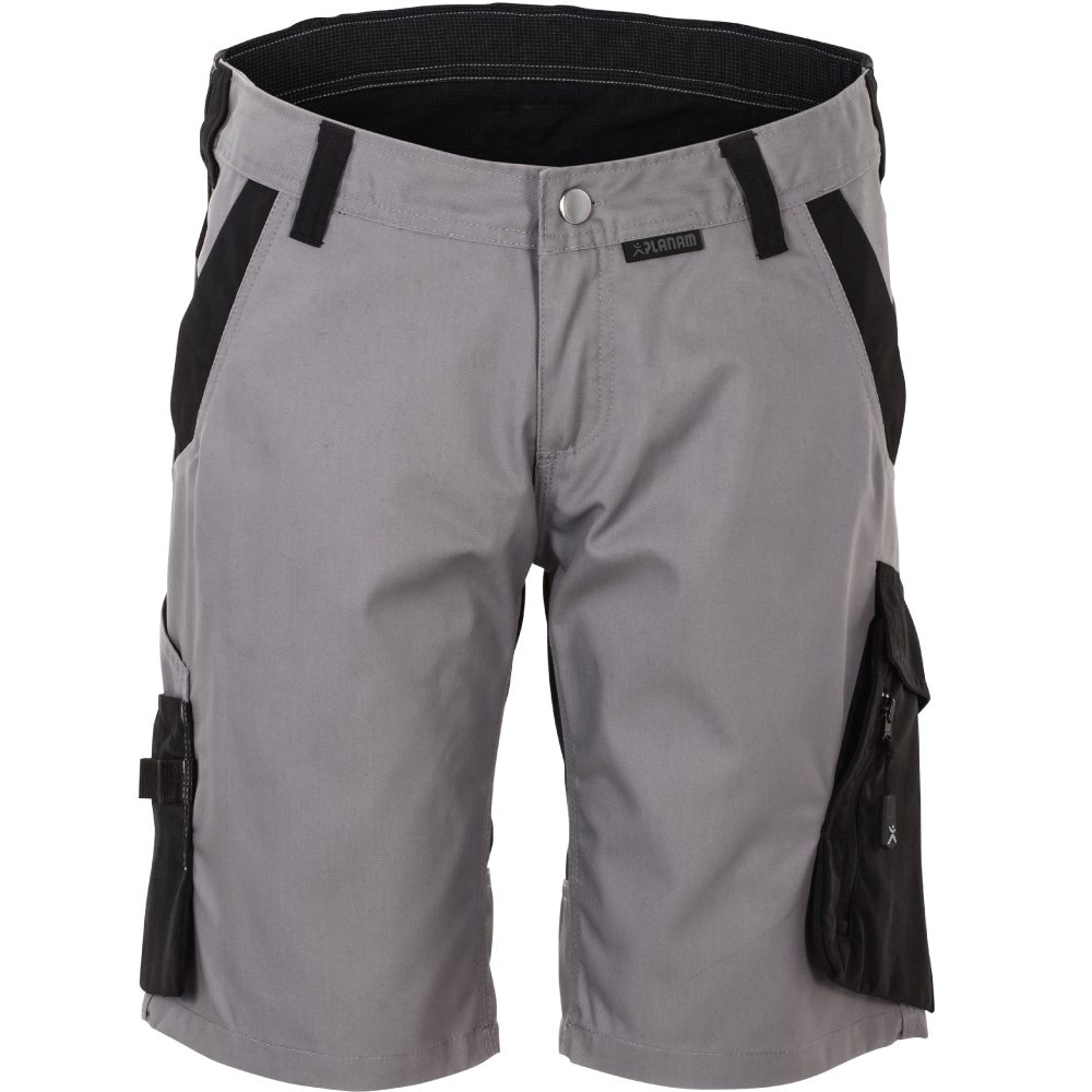Planam 6466 NORIT Women's work shorts, modern light gray/black XS-4XL