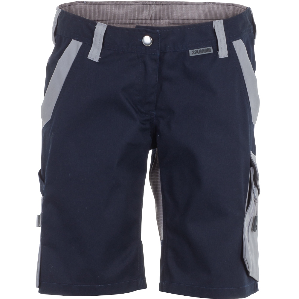 Planam 6469 NORIT Women's work shorts modern black blue/lightgrey