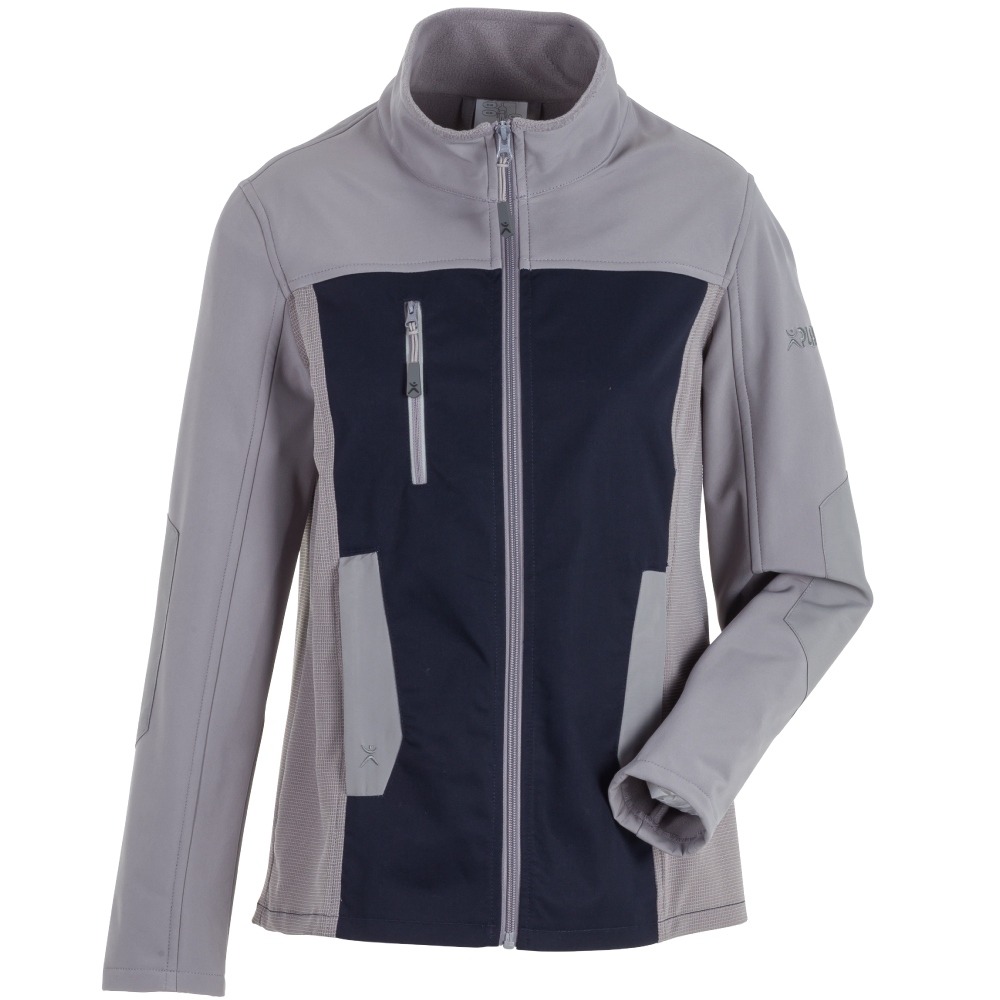 Planam 6519 NORIT Womens Softshell jacket black blue/lightgrey 34 - 54