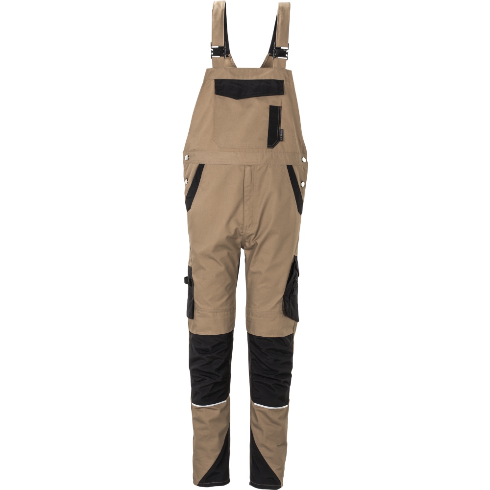 Planam 6523 Norit Men's work dungarees sand/black 24 - 110