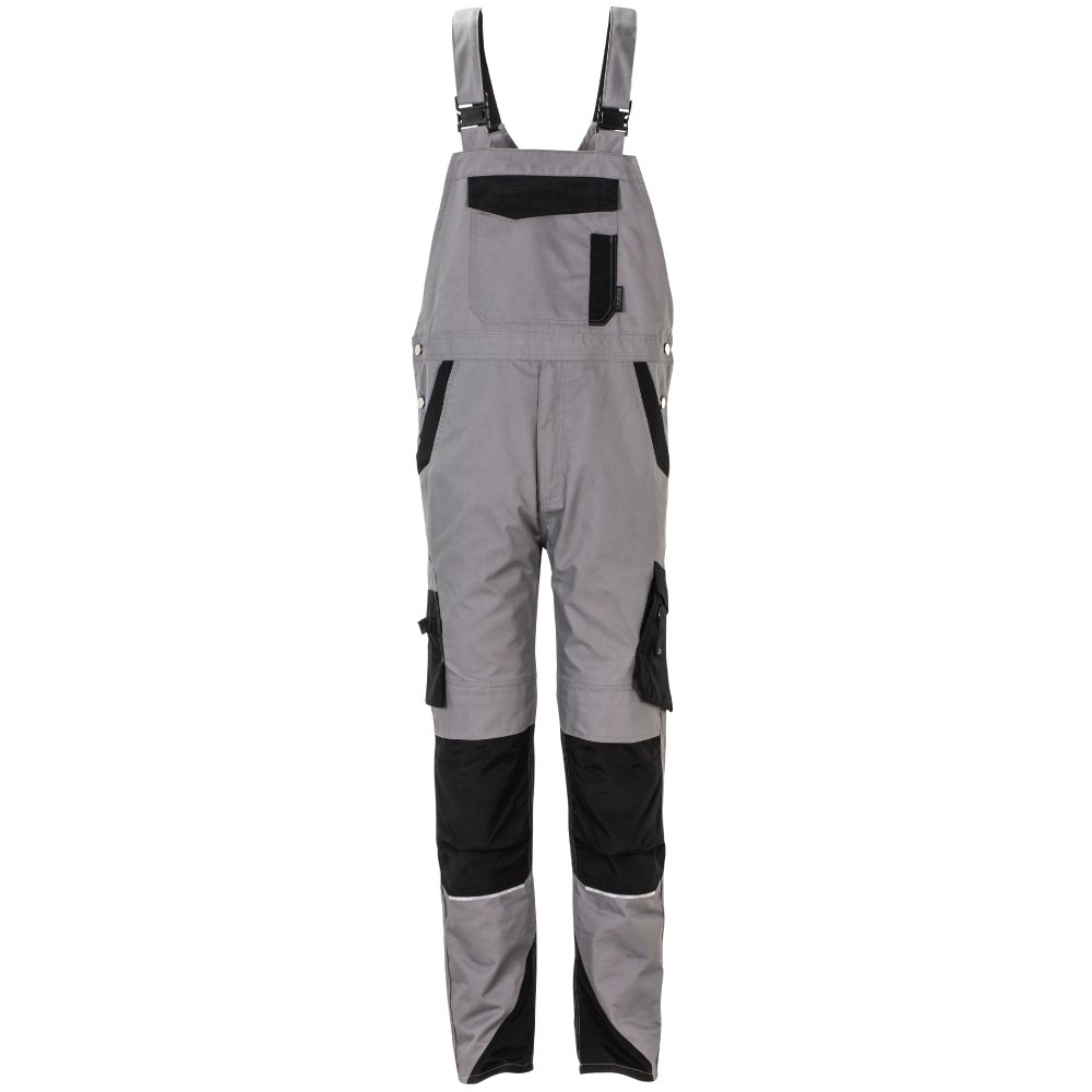 Planam 6526 Norit Men's work dungarees lightgrey/black 24 - 110