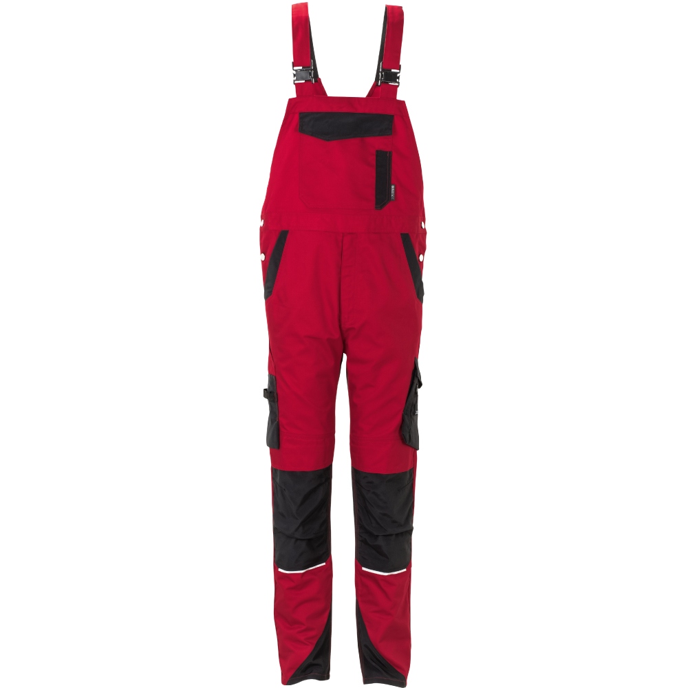 Planam 6527 Norit Men's work dungarees red/black 24 - 110