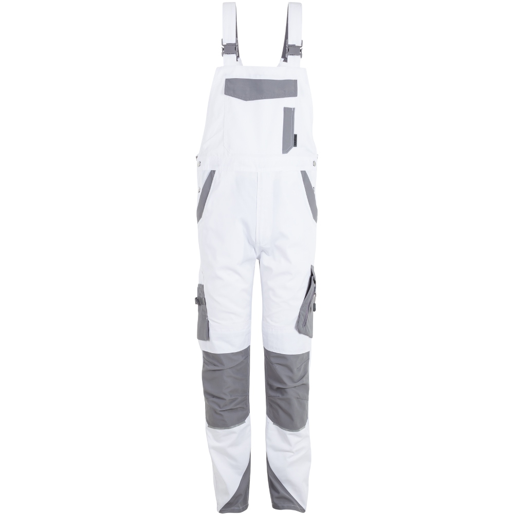 Planam 6528 Norit Men's work dungarees white/lightgrey 24 - 110