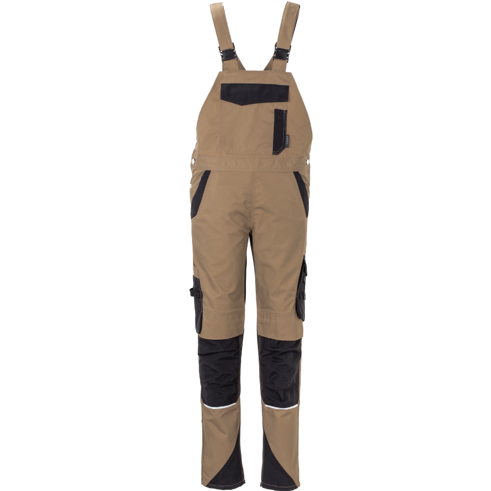 Planam 6533 Norit Women's work dungarees sand/black 34 - 54