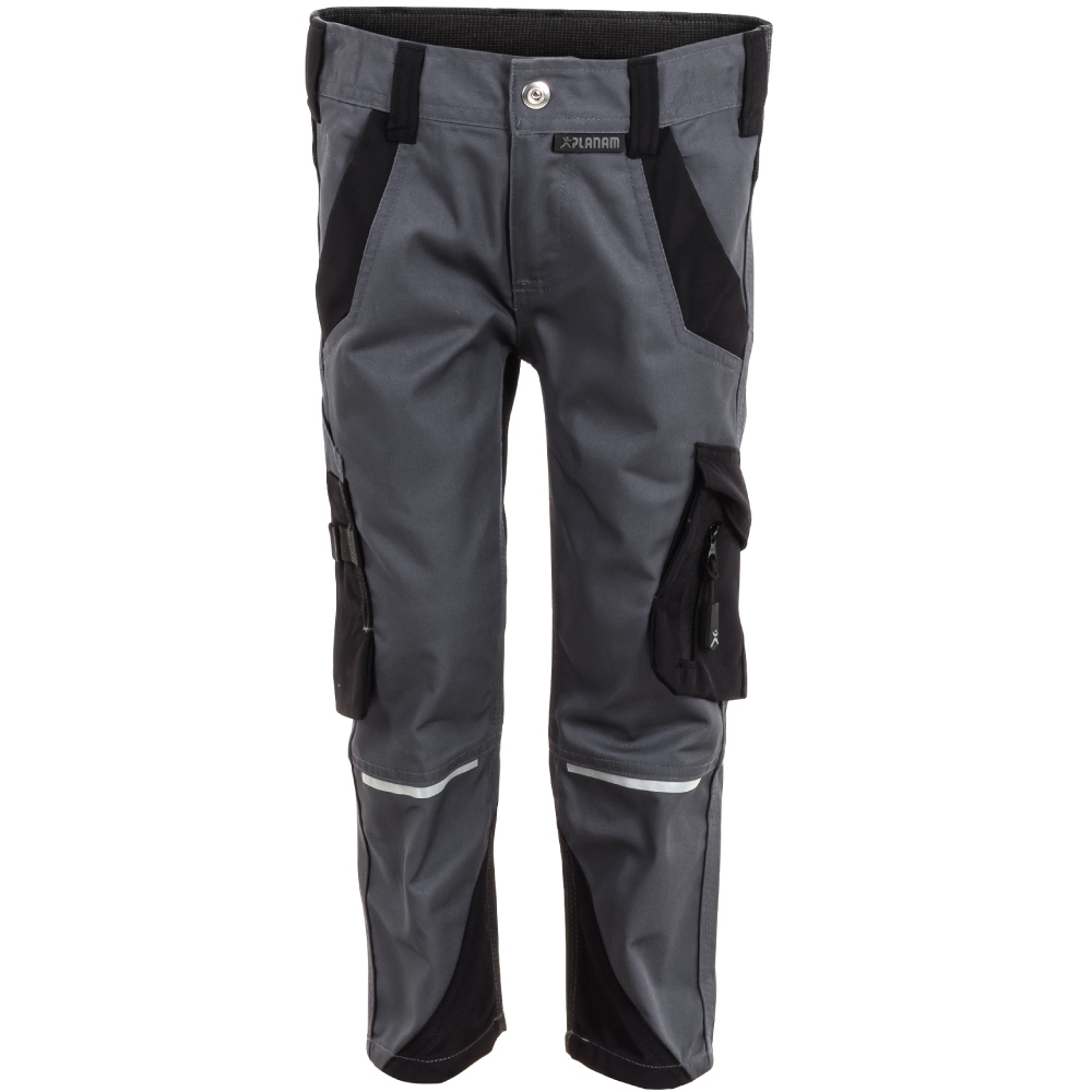 Planam 6541 Norit Boys work trousers darkgrey/black
