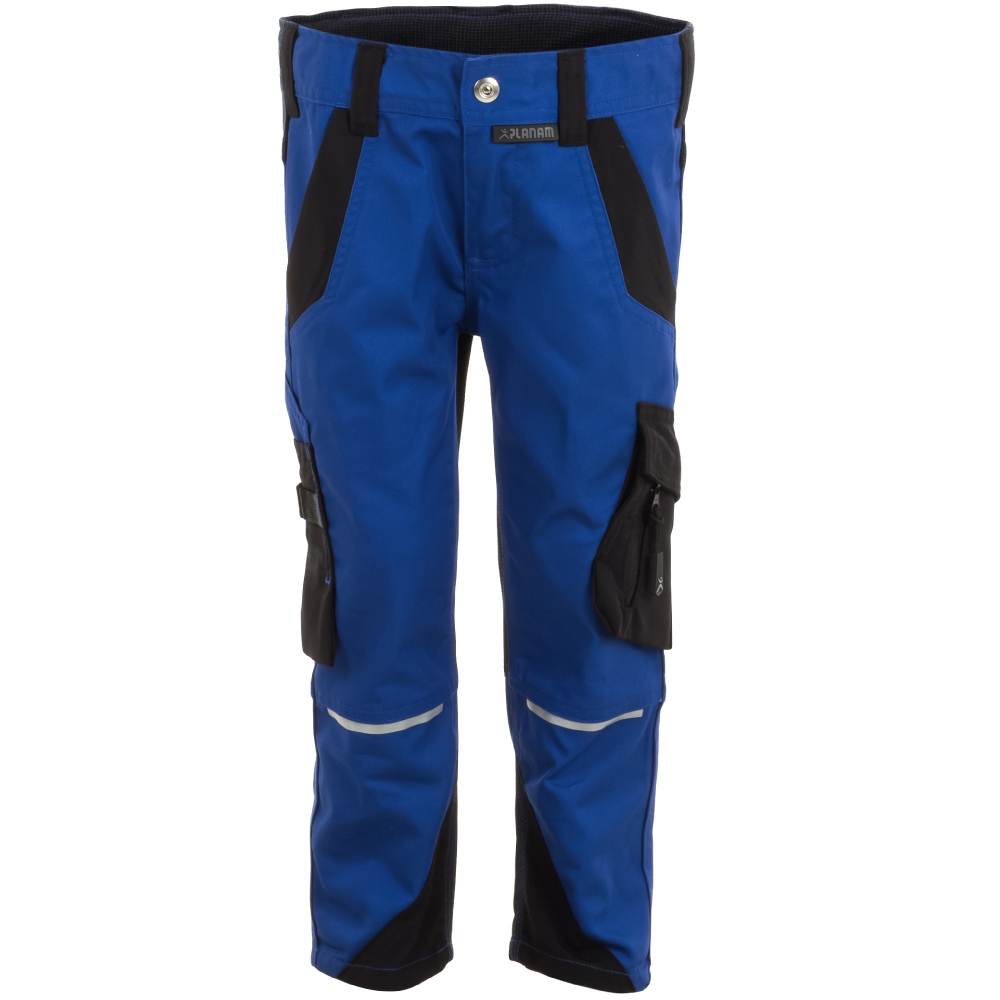 Planam 6542 Norit Boys work trousers royalblue/black