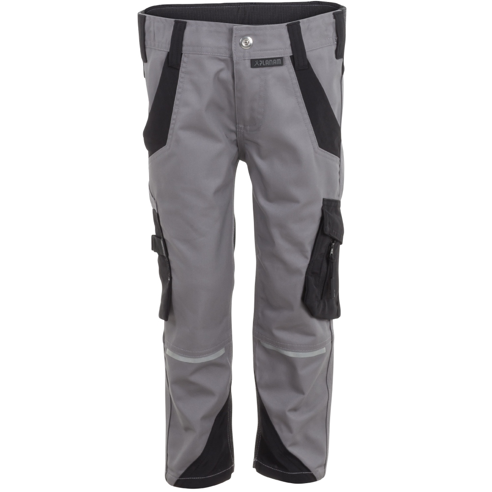 Planam 6546 Norit Boys work trousers lightgrey/black