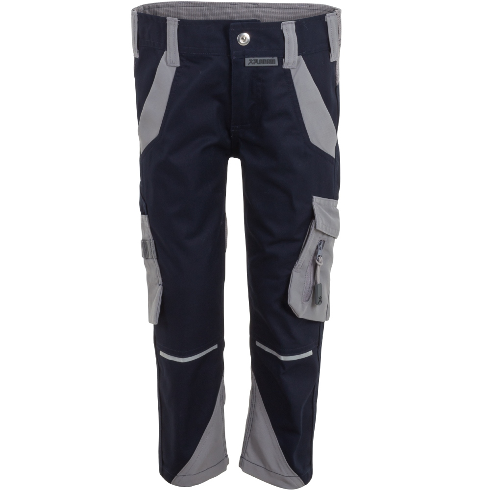Planam 6549 Norit Boys work trousers black blue/lightgrey