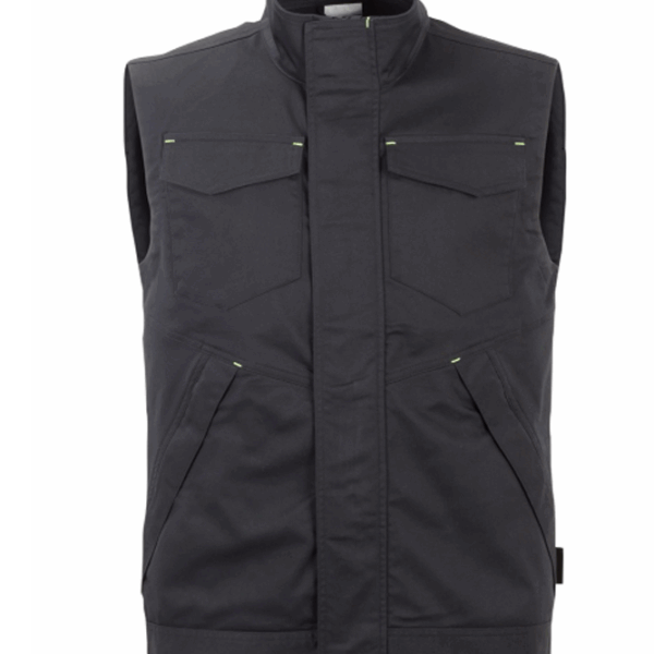 Planam 6630 Stretchline Mens work vest black XS - 4XL