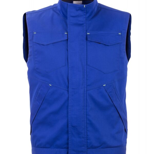 Planam 6633 Stretchline Mens work vest royal blue XS - 4XL