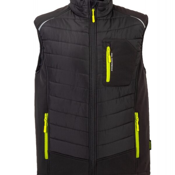 Planam 6690 Stretchline Mens quilted work vest black XS-4XL