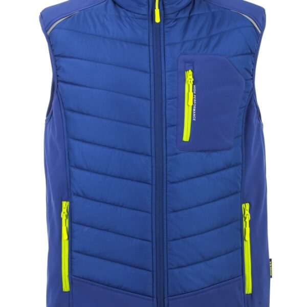 Planam 6693 Stretchline Mens quilted work vest royal blue XS-4XL