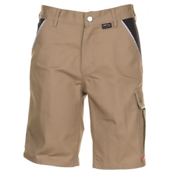 Planam 2175  CANVAS 320 Work shorts breathable khaki/black S-XXXL