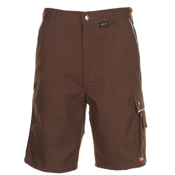 Planam 2176 CANVAS 320 Work shorts breathable braun/schwarz S-XXXL