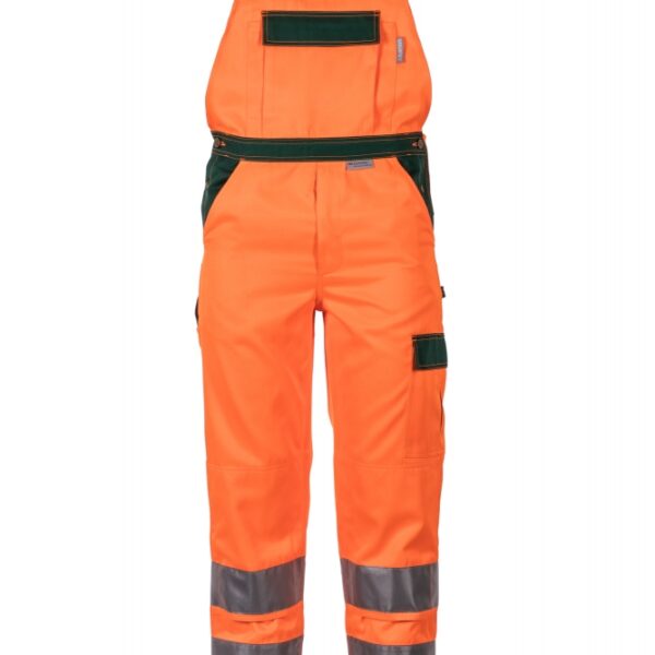 High visibility dungarees orange/green Planam 2028