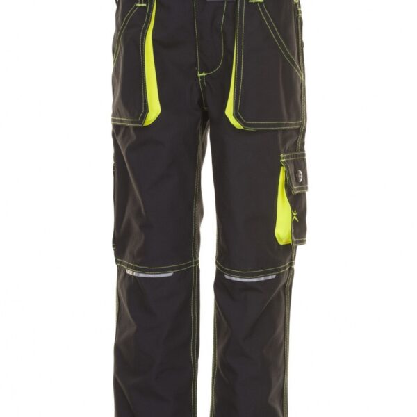 Planam 6110 Junior Working Trousers for kinds anthracite/yellow