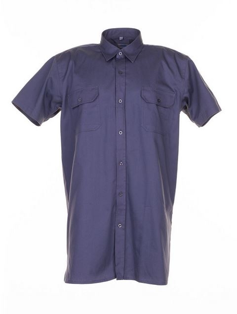 Planam 0405 Twill shirt short sleeve grey